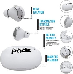 ShellPods with Wireless Charging Case – Ergonomically Designed Wireless Earbuds