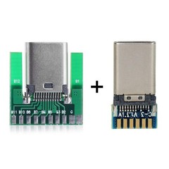 JSER DIY 24pin USB 3.1 Type C Male & Female Plug & Socket Connector SMT Solde…