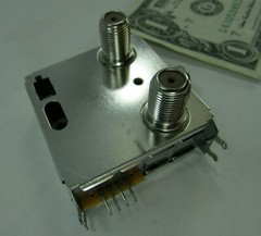 New Alps TV RF Tuner Modulator Switch, F RCA & 4-Pin Solder Connector MDLK5A6A9A