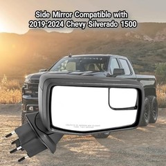 Right Passenger Side Mirror Compatible With Passenger Side-7Pins Textured Black