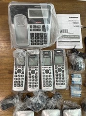 Panasonic KX-TG994SK DECT 6.0 Bluetooth 4-Handset Cordless Phone System (No Box)