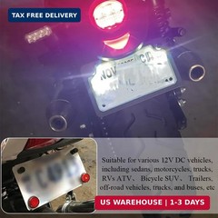 2PCS License Plate Light, LED Tag Lights, Super Bright 12V Waterproof License Pl