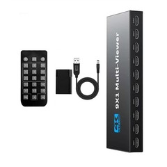 HDMI-Compatible Multiviewer Splitter 4K 9 In 1 Out Screen Multi Viewer With IR