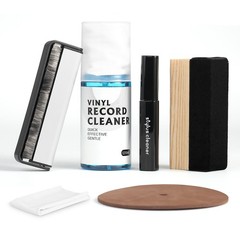 6-in-1 Vinyl Record Cleaning Kit w/Microfiber Cloth/Label Protector/Stylus Brush