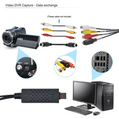 USB 2.0 Audio Video VHS VCR to DVD Converter Capture Card Adapter Digital Format