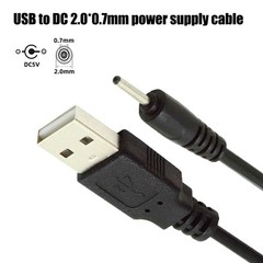 USB To DC 2.0mm Cable 2.0 A Type Male X 0.6mm 5V DC Power Charger Cord Wire