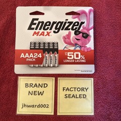 Energizer Max AAA Alkaline Batteries 24 Pack Exp. 12/2037 Factory Sealed