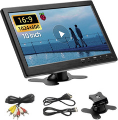 10.1 Inch Small Monitor TV & Car Video Player with 1024 * 600P | Security Monito