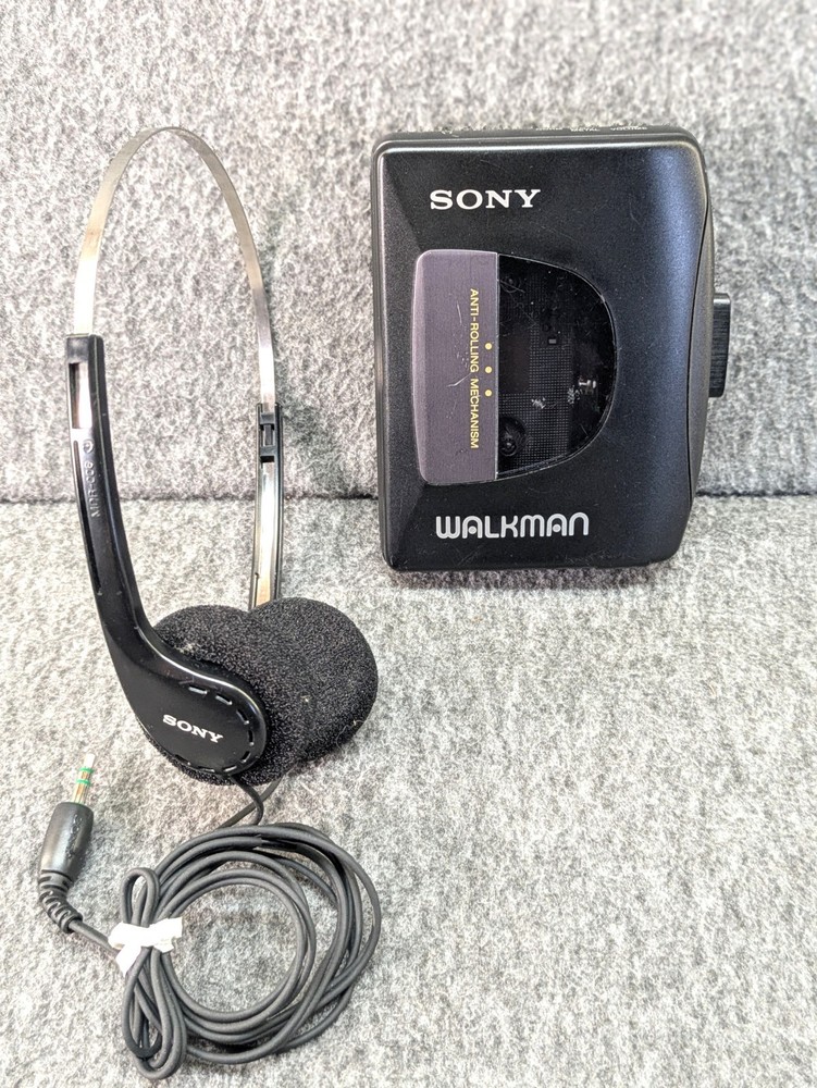 Sony Walkman WM-EX10 Cassette Player Tested Works Original Headphones Vintage