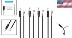 Durable 3.5mm Male Plug to Bare Wire Stereo Cable – 1M Length for Audio Devices