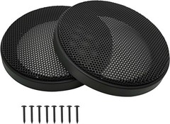 2-Pc 3-Inch Speaker Grill Covers – Durable ABS Subwoofer Protectors in Black