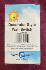 X10 WS13A Decorator Wall Switch – 120VAC 20A – 1800W