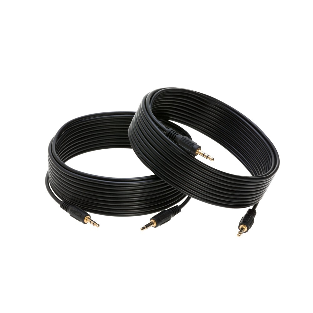2-Pack -12ft 3.5mm AUX Audio Cable Male/Male Stereo Cord for Car, Phone, Speaker