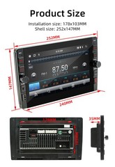 9in Double Din Stereo Car Radio Android 12 For Apple Carplay BT GPS WIFI 1G+32G