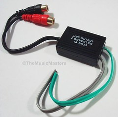 Speaker Level to RCA Line Output Car Radio Audio Signal Converter Power Amp RCA