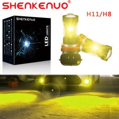 For Honda Accord Civic 2006-2020 H11 Fog Light Projector Lens Yellow LED Bulbs