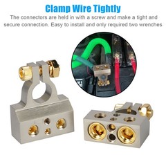 Car Battery Terminals Clamp Post 0/2/4/8 AWG Gauge Positive Negative Ports US