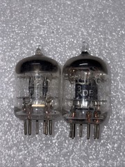Pair Tungsol 5670 2C51 Black Plate Square Getter Tubes Amplitrex Strong Multiple