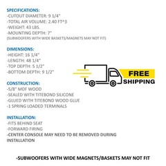 Single Cab / Regular Cab 10″ Triple Sub Box Subwoofer Enclosure Speaker Box