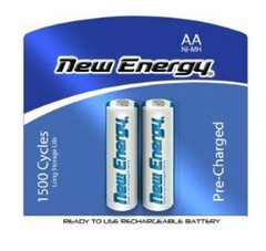 2 Pack AA NiMH 2000mAh 1.2V Pre-Charged 1500 Cycles Battery New