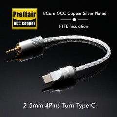 OCC Type-C To Aux Cable USB C Male To 2.5mm 3.5mm 4.4mm Music Audio Adapter