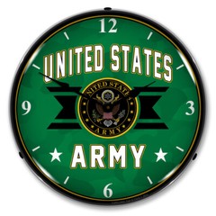 United States Army, Lighted Backlit LED Wall Clock Free Shipping