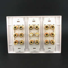 DataComm 8.2 Surround Sound Speaker Distribution Panel, 3-Gang, White