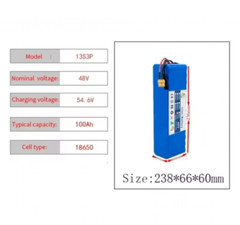 48V 13S3P 100Ah 1000W Li-ion Battery Pack 100000mAh with BMS + Charger Set New