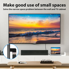 8K HDMI Eblow 4-Pack HDMI Right Angle Adapter 90 and 270 Degree Gold Plated, Sup