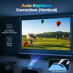 Android13 Projector 1080P 4K Dual WiFi Auto Keystone Speaker Home Office Gift