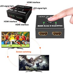 HDMI 2.0 Bi-Direction Switch Switcher 4K Cable Splitter HUB HDCP 2×1 1×2 In Out