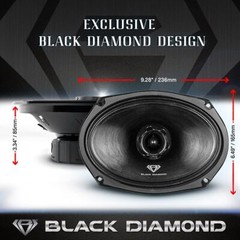 Black Diamond 6×9″ Mid-Range Loudspeaker with Built-in Bullet Tweeter DIA-XT69