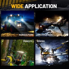 2x LED Work Lights for Tractor Excavator Loader Truck Off-Road Heavy Duty IP68