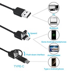 Endoscope Borescope w/ 6LED Mini Inspection USB Camera Scope For Android System