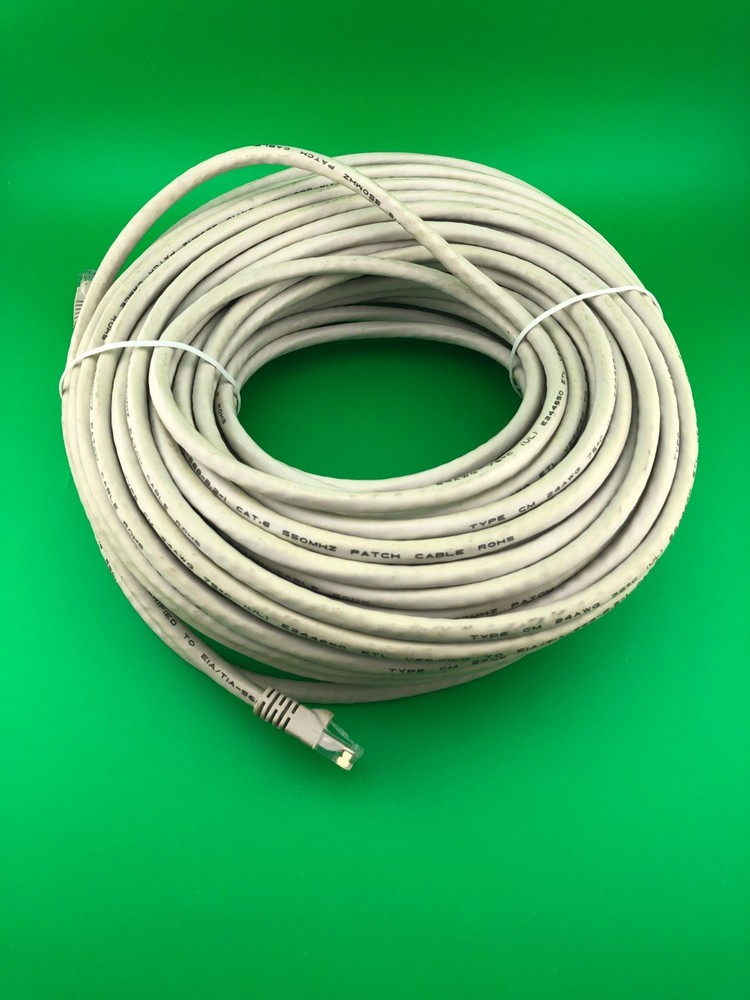 100ft Cat6 Ethernet Cable Flexible Standed Wires Gold Plate RJ45 Connector 100′