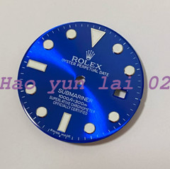 1PC 3135mm Watch black green water ghost dial for 2836 2824 3135 movement NEW