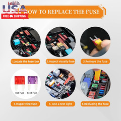 120 Pieces Mini Fuse Kit, Car Fuse Assortment Kit, Mini Blade Fuses Automotive f