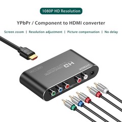 Component to HDMI Converter Upscaler Scaler, YPbPr to HDMI Converter Support …
