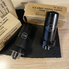 3 Pcs. RCA / Western Electric VT-134 12A6 Metal Tubes NOS New in Box US Army