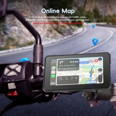 7″ Wireless CarPlay Android Auto Portable Screen Waterproof Motorcycle Navigator