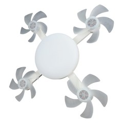 Adjustable LED Ceiling Fan Light with Remote Control for Living Room or Bedroom