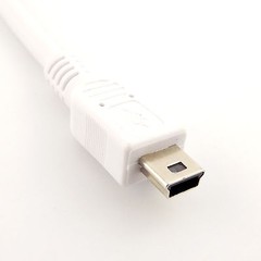 3.5mm Stereo Male To Mini USB 5 Pin Male Plug Audio Adapter Connector Cable 30cm