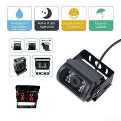 7” Backup Camera Quad Monitor Kit System Back Reverse Night Vision For Truck RV