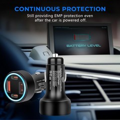 EMP Vehicle Protection, Protector Comes with Interfaces, 2 USB and 2 PD