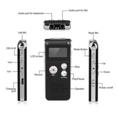 Digital Voice Recorder Dictaphone Audio Sound Recorder Mini small Spy Lecture A+