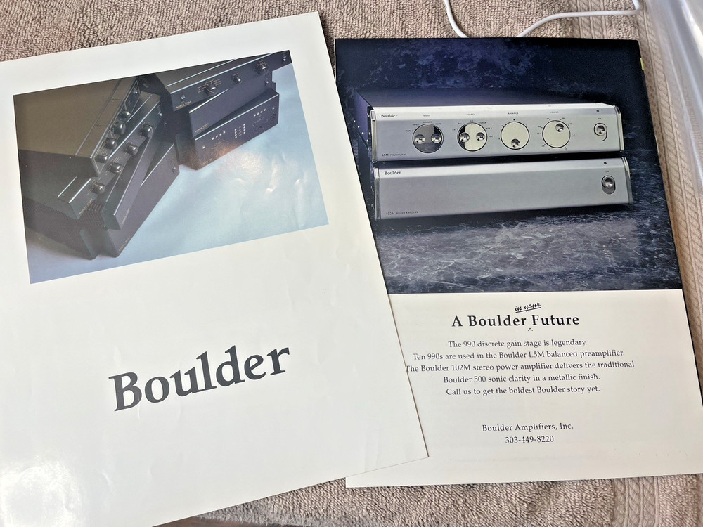 SEVERAL PAGES OF BOULDER COMPONENTS / INFORMATIVE INFORMATION / EXCELLENT COND.