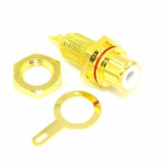 10Pairs 24K Gold Plated RCA Female Chassis Panel Mount Jack Socket Connector TV