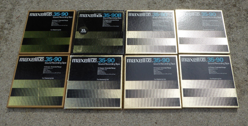 8 Maxell 35-90 7in Reel to Reel Tapes Excellent Condition 2 New