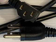 LOT OF 2 Cable Matters 16 AWG Right Angle Power Cord 6ft 90 Degree AC Power Cord