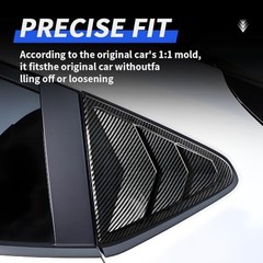 Chrome Carbon Fiber Style Car Rear Side Louvers Window Trim Panel for Subaru